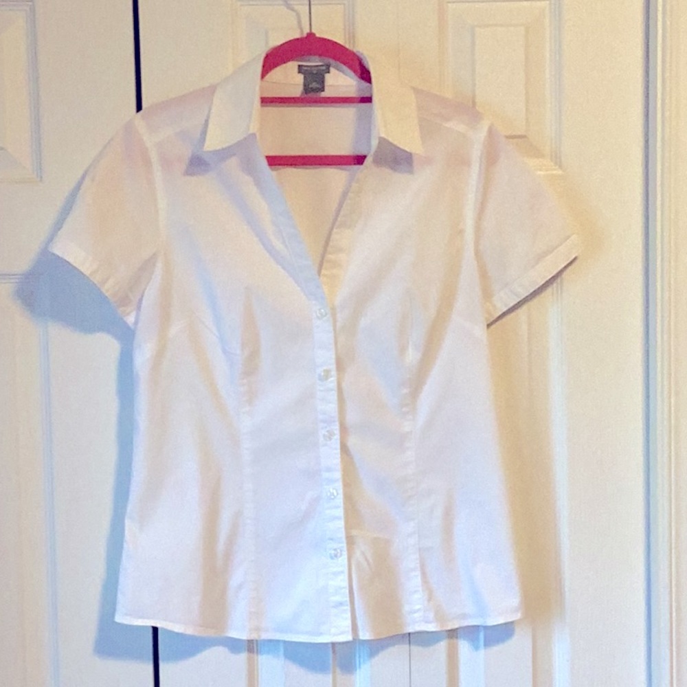 Ann Taylor white s/s blouse